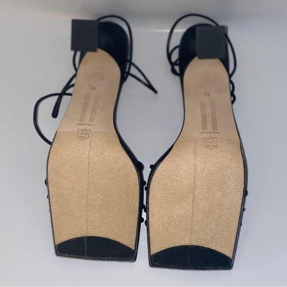 MIISTA London Kitten Heel Black Strappy Sandal SZ 9 NWB - Picture 9 of 12